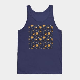 Vintage Celestial Pattern Tank Top